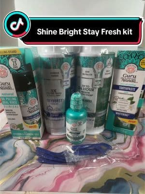 🙌Shine Bright Stay Fresh kit. Fresh your breath, wider teeth, beautiful gums. You can have it all with this shine bright stay fresh kit. Grab yours today.‼️ #gurunandaproducts #gurunanda #tiktokshop #tiktokmademebuyit ##ShineBrightStayFreshkit#fresh #clean #breath #whitening
