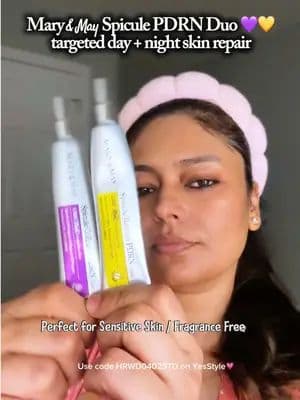 Trying to repair my skin instead of overwhelming it lately… and this duo honestly makes so much sense for that 💜💛 The collagen cream helps keep my skin feeling plump, hydrated, and supported during the day, while the retinol cream focuses more on texture, pores, and overall skin renewal at night. What makes these interesting is the spicule technology — you may feel a slight tingling sensation, but that’s part of how the formula helps active ingredients absorb better. One thing though: these are concentrated treatments, not regular moisturizers. A tiny amount goes a long way, especially with the retinol one. I’d definitely recommend starting slow — 2 to 3 times a week at night as a beginner. My skin has honestly been loving simpler but more intentional skincare lately ✨ #ad #m#marynmayl#lovemarynmayc#collagenr#retinol @Mary&May Official @YesStyle @YesStyleInfluencers