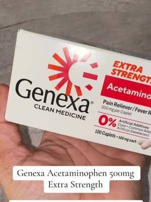 Genexa Extra Strength Acetaminophen provides 500mg acetaminophen per tablet for temporary relief of minor aches and pains and fever reduction. Always follow the package directions and dosing instructions. ๐ #Genexa #Acetaminophen #MedicineCabinet #OTCMedicine #TikTokShop