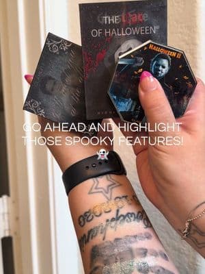 @Glamlite highlighters ✨ duochrome glow, silky smooth formula, buildable shine for that blinding highlight for any spooky lover! #glamlite #makeup #horror #highlighter #tiktokshopsparkcreator