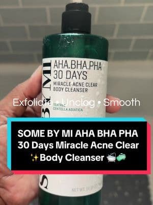 AHA + BHA + PHA = the shower upgrade breakout-prone skin needed. 🚿✨ @SOME BY MI Global #somebymi #somebymibodycleanser #tiktokshopbacktoschool #ahaphalha #tiktokshopcreatorpicks