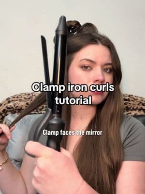 How to curl your hair with a clamp curling iron ๐ค #curlingiron #tiktokshopholidayhaul #bioionic #clampcurl #curltutorial