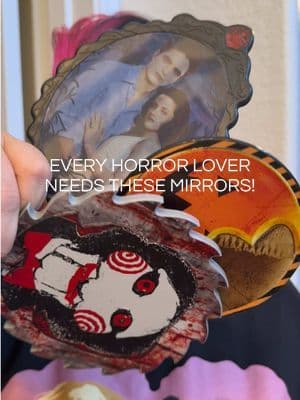 Spooky girl summer is in full effect 🖤👻 These @Glamlite handheld mirrors are perfect for horror fans, makeup lovers, collectors, and anyone who likes a little spooky vibe year-round. Lightweight, fun, and the cutest addition to any vanity setup. Which design are you choosing? 🎃✨ #tiktokshopcreatorpicks #tiktokshopbeauty #tiktokshopsparkcreator #dealsforyoudays #glamlite