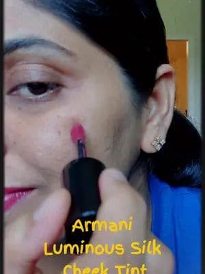 The Armani Luminous Silk Cheek Tint in shade 65 is a beautiful shade. Anyone seeking a natural, long-lasting blush. This liquid blush boasts an ultra-thin, skin-fusing texture that delivers a vibrant, build able color. Its unique watercolor transformative technology ensures seamless blending without disturbing your makeup, providing a "just-pinched" healthy glow. Users love its lightweight feel and the precise application offered by the doe-foot applicator. Lasting up to 12 hours, this blush is perfect for all-day wear. Whether you prefer a subtle flush or a more intense look, this tint has you covered. #gifted #armanibeauty #armanibeauties #luminoussilkcheektint @Armani beauty @Butterly