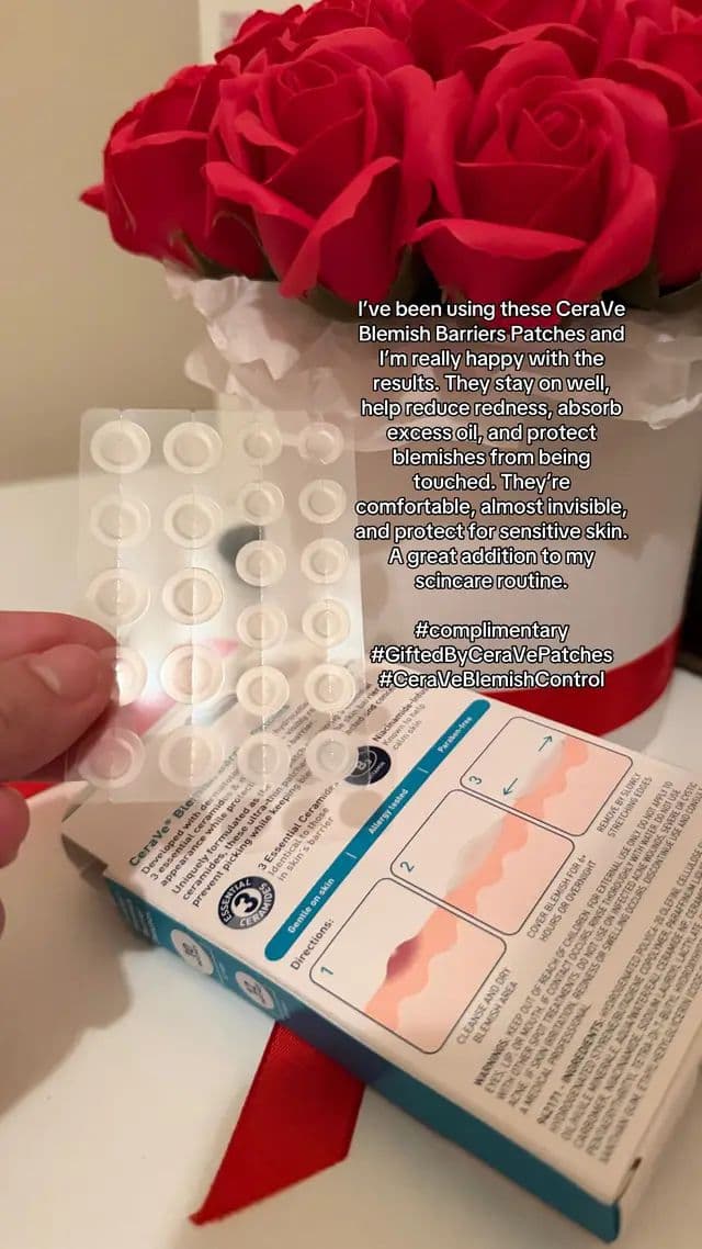 I’ve been using these CeraVe Blemish Barriers Patches and I’m really happy with the results. They stay on well, help reduce redness, absorb excess oil, and protect blemishes from being touched. They’re comfortable, almost invisible, and protect for sensitive skin. A great addition to my scincare routine. #complimentary #GiftedByCeraVePatches #CeraVeBlemishControl