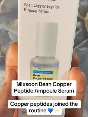 Mixsoon Bean Copper Peptide Ampoule is made for anyone wanting to add a firming, smoothing-focused step to their skincare lineup. Lightweight K-beauty goodness in one little bottle. 🫧 #Mixsoon #CopperPeptides #KoreanSkincare #SkincareFinds #TikTokShop