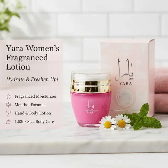 Meet your new bag essential: a luxe YARA hand & body lotion that hydrates, cools with menthol, and leaves a long‑lasting fragrance. Perfect for quick touch‑ups, travel days, and everyday self‑care. Slide to see how this 1.53oz mini keeps your skin soft, fresh, and pampered wherever you go. #weeklydeals #payday #YaraLotion #FragrancedMoisturizer #BodyCare #TravelSizeBeauty #TikTokMadeMeBuyIt