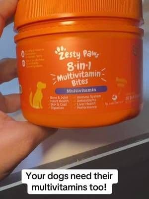 Zesty Paws 8-in-1 Multivitamin Bites support joints, skin, gut, and overall wellness 💛✨ One treat… so many benefits 🙌 Happy, healthy pup = peace of mind 👏 #tiktokshop #tikmademebuyiy #dogmom #pethealth #dogsupplements