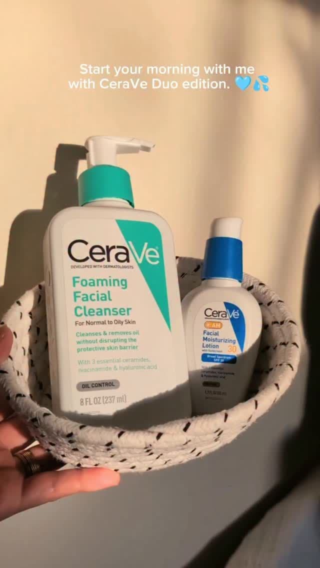 My skin has been loving this "Duo Routine" from @cerave One deeply cleanses, the other protects and hydrates.Simple, eff