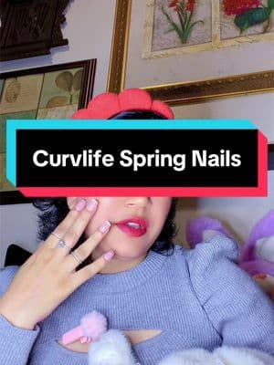 I’m super impressed with CurvLife! The glue & the nails and this set is so cute☺️@CurvLife Studio #springnails #springtok #nailart #tiktokshop #springglowup