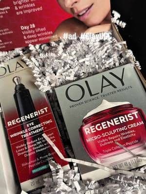 gifted by @Olay Skin Care Absolutely grateful for these and can’t wait to incorporate them in my routine . Olay Regenerist Eye Wrinkle Correcting Treatment + Regenerist Micro-Sculpting Cream. #gifted #onlyolay #OlayUGC and @chimeable #CapCut