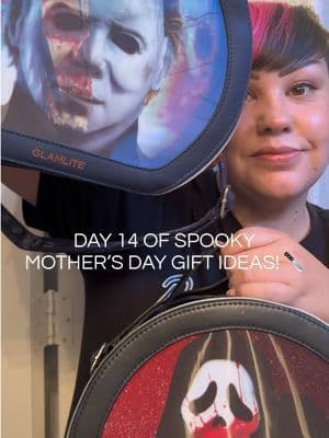 Day 14 of spooky mom Mother’s Day gift ideas and THIS might be my favorite yet 🖤 These @Glamlite horror-themed makeup bags are giving spooky glam perfection. From Ghostface to Chucky inspired designs, these bags are perfect for makeup lovers, horror movie fans, goth moms, alt moms, and anyone who loves spooky cute accessories. The chain straps make them feel like actual statement bags, not just makeup storage 😭✨ Perfect for travel makeup, everyday essentials, or displaying on your vanity. Horror lovers are EATING this collection up. #glamlite #makeupbag #tiktokshopmothersday #tiktokshopsparkcreator #tiktokshopcreatorpicks