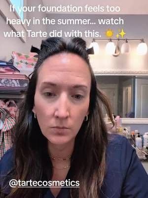 The Tarte CC Color-Correcting Tinted Serum gives me just enough coverage to even out my complexion without feeling heavy