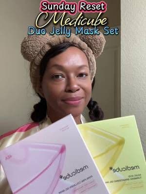 This Medicube duo ate and left no crumbs. Love jelly masks for my routine. 🥰 #tiktokshopblackfriday #skincare #medicubeskincare #pdrncollagenmask #kojicacidturmericmask @medicube global