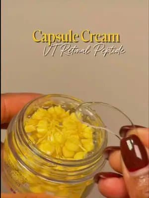 Firm, smooth, and ready for the day 💛✨ This retinal & peptide capsule cream is perfect for my morning routine — it melts into the skin, leaving it soft, bouncy, and touchably smooth ☀️🫶 A little glow boost to start the day right 💫💛 #pr #capsule #skincare #glowingskin #glowuptips @VT Cosmetics US @VT cosmetics japan official skincare | K beauty | Korean Beauty | glowing skincare