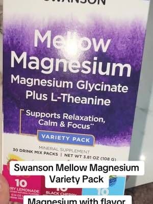 Swanson Mellow Magnesium gives you magnesium glycinate in a drink-mix variety pack, so your evening routine doesn’t have to involve another capsule. 💜✨ #Swanson #MellowMagnesium #MagnesiumGlycinate #WellnessRoutine #TikTokShop