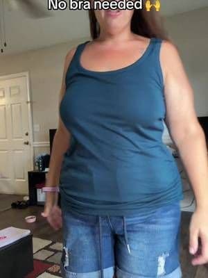 No better feeling that going without a bra #tanktop #plussizeclothing #plussizetanktop #tiktokmademebuyit #tiktopshopfinds @BloomChic