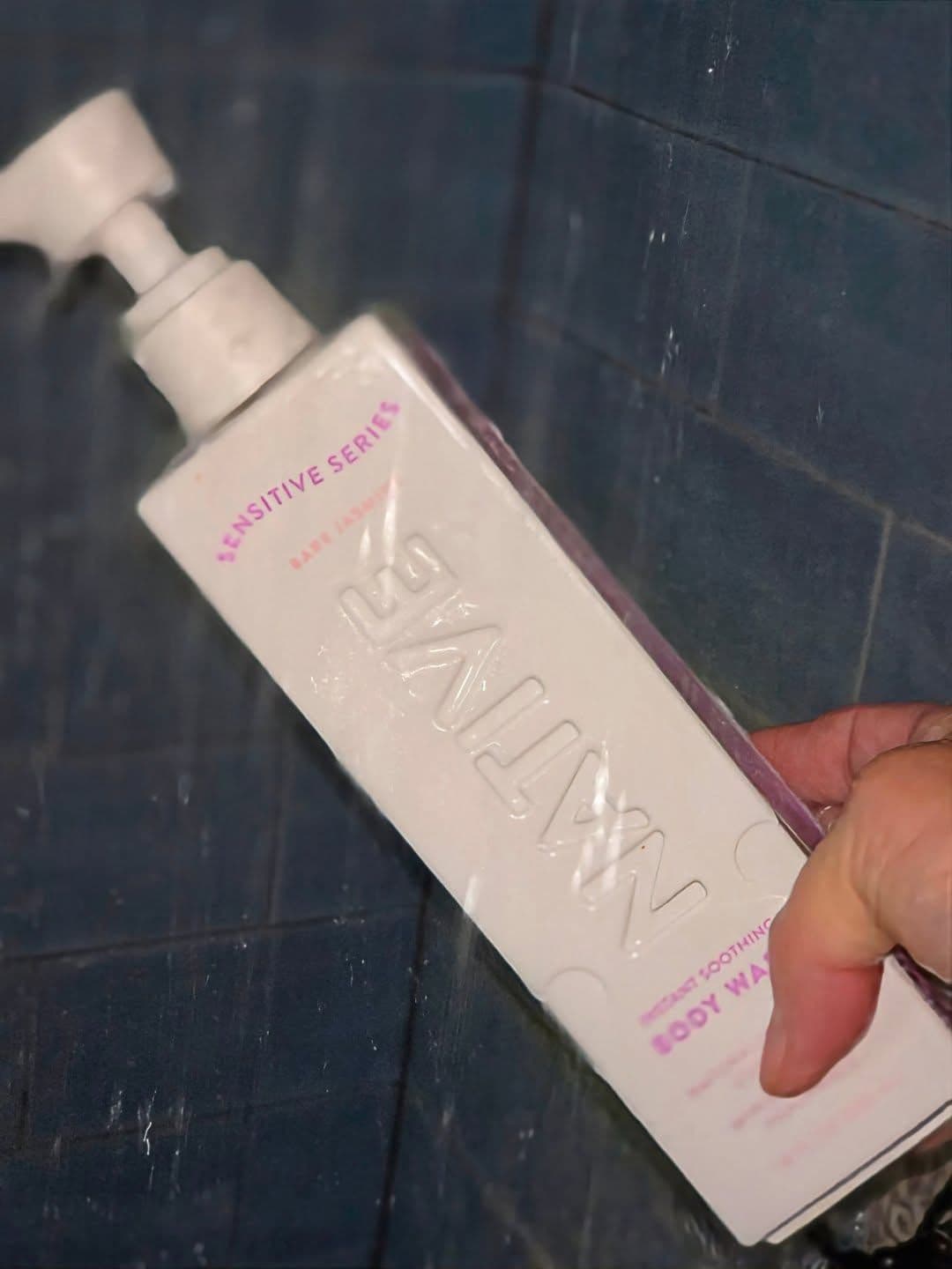 Shower time just got a major upgrade. 🧼 I am officially obsessed with the Native Sensitive Series body wash in Bare Jas
