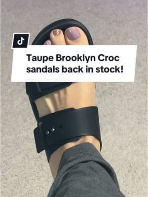 Just seen the croc Brooklyn sandals have the taupe back in stock which is what I wanted 😩 better hurry before they are sold out again! #crocs #crocssandals #crocswedge #restock #crocssale #tiktokshopcreatorpicks #tiktokshopspringglowup #tiktokmademebuyit #crocbrooklyn #springfashionfest#ttsfashionfam