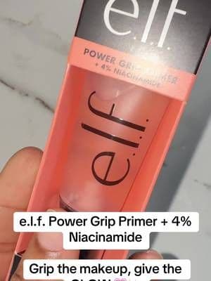 e.l.f. Power Grip Primer + 4% Niacinamide gives you that tacky makeup-gripping base with a skincare-inspired twist. 💕 Perfect when you want your makeup to stay put and your base looking fresh. #ELFCosmetics #PowerGripPrimer #MakeupPrimer #BeautyTok #TikTokShop