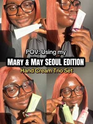 POV: using my Mary&May Seoul Edition Hand Cream Trio Set Hand creams offer deep moisture for dry hands and subtle fragrances for a refreshing mood. Intensive care for dry skin or light daily care. Mary&May Shea Butter & Rice Bran Hand Cream: Enriched with shea butter, this fragrance-free hand cream provides long-lasting hydration without stickiness. Mary&May Muguet & Lotus Hand Cream: A soothing hand cream with a light muguet and lotus scent, offering fat absorption and a soft, non-sticky finish. Mary&May Bergamot & Pear Hand Cream: A refreshing blend of citrus bergamot and soft pear, perfect for daily care. Its lightweight, gel texture hydrates hands and cuticles effectively. Thank you @YesStyle @Mary&May Official Shop on YesStyle with discount code: DDANNI0228 #YesStyle #YesStylelnfluencers #Mary&May