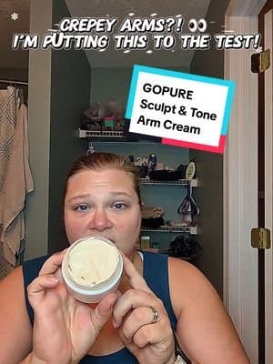 Okayyy, my arms are officially getting their own skincare routine. 👀💜 I’m trying the @Gopure Sculpt & Tone Arm Cream, made with a 7% ProTight Firming Complex + ashwagandha root extract to hydrate and help improve the appearance of loose, crepey-looking skin. I’m especially curious to see how my upper arms LOOK and FEEL with consistent use! ✨ #skincare #beauty #arms #toning #tiktokshopstockup