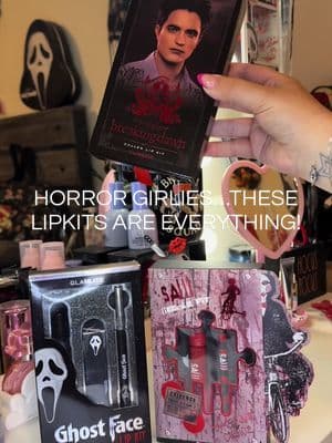 POV: you’re a spooky makeup lover and @Glamlite drops horror lip kits 👀🩸 The Ghost Face and SAW lip kits are giving collectible horror glam with super pigmented glossy lips and iconic packaging. Perfect for alternative makeup lovers, spooky girls, Halloween makeup, and horror fans 🖤 #glamlite #tiktokshopsparkcreator #tiktokshopstockup #tiktokshopcreatorpicks #lipkit