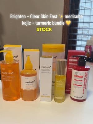 Glow-up in a bundle ✨ brightening, smoothing, and clearing with my medicube kojic acid + turmeric routine—this combo is THAT girl for even, radiant skin 💛 @medicube US Store #medicube #kojicacid #turmericskincare #tiktokshopfinds #skincareroutine
