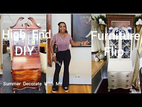 High End DIY Furniture Flip Tradional French Country Decorate With Me makeover