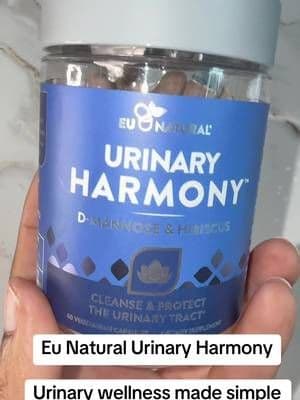 Eu Natural Urinary Harmony combines D-Mannose and hibiscus in vegetarian capsules designed to support urinary tract wellness. 🌺💙 Easy to add to an established supplement routine. #EuNatural #UrinaryHarmony #DMannose #WomensWellness #TikTokShop
