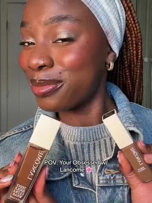 Im obsessed with Lancome @Lancôme 🌸 Did you see their new foundation on me?🤭 #blackgirltiktok #gifted #review #lancome