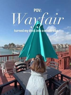 Comment DECK for links and follow Irene lovetolive Summer home deck upgrade = unlocked ☀️☀️All from @Wayfair and I’m never going back. Shop the vibe + transform yours 💅 #WayfairElevate #WayfairCreator #ad #Wayfair #coastalliving